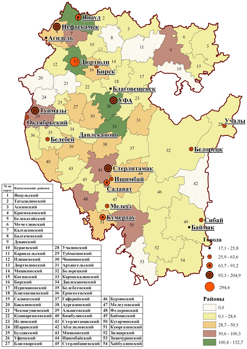 Карта башкирии 2022