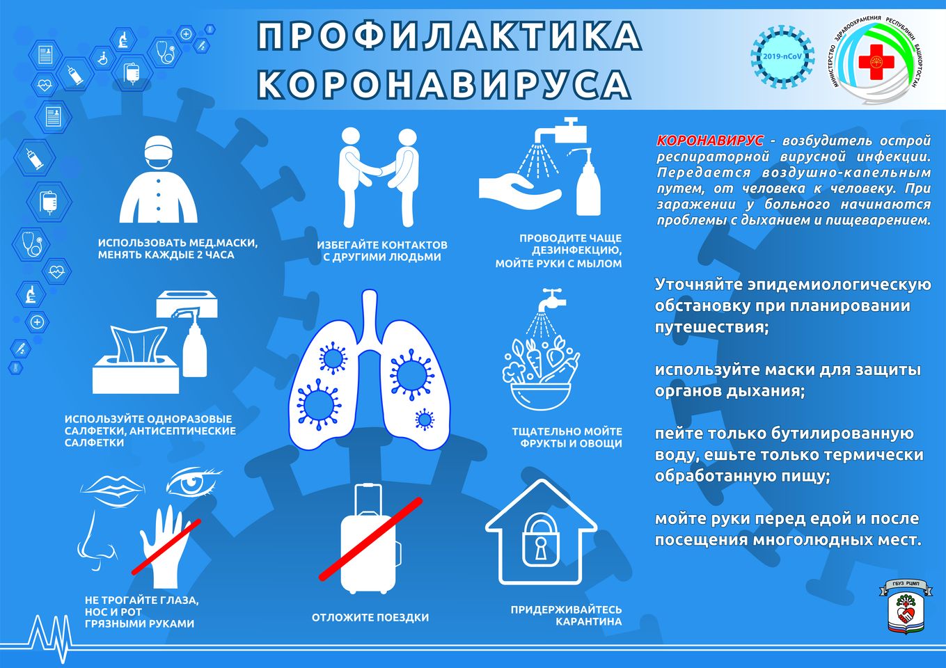 Профилактика коронавируса. Министерство здравоохранения Республики  Башкортостан